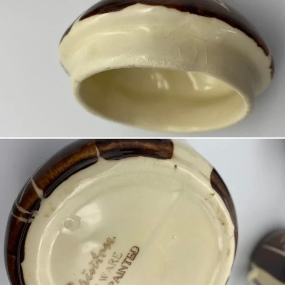 6 Piece Lot of Purinton Intaglio Brown Pottery - Picture 11 of 12